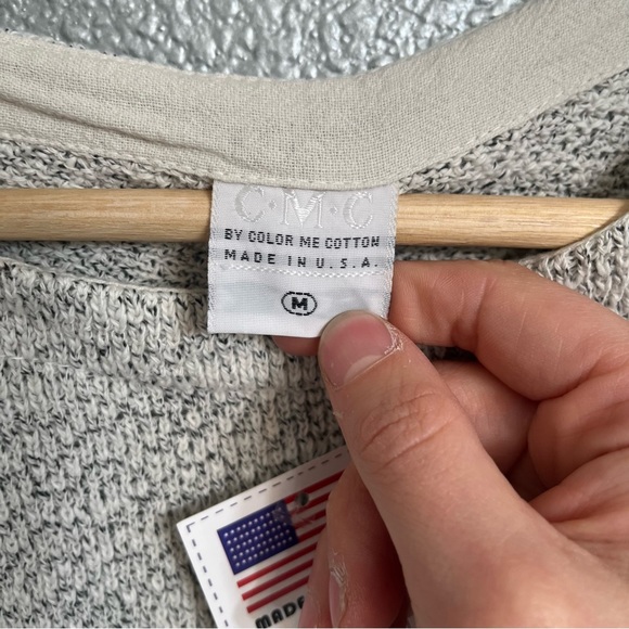 NWT Color Me Cotton Gray Pullover Knit Sweater - Picture 5 of 5